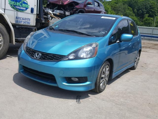 JHMGE8H5XCC020241 - 2012 HONDA FIT SPORT TURQUOISE photo 2