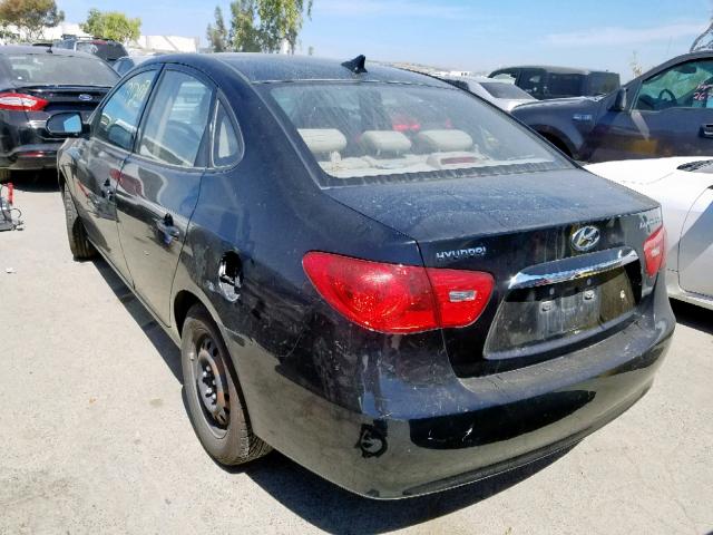 KMHDU4AD1AU855875 - 2010 HYUNDAI ELANTRA BLACK photo 3