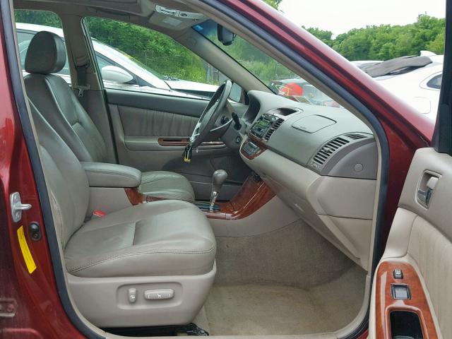 4T1BF30K96U115400 - 2006 TOYOTA CAMRY LE მუქწითელი ფოტო 5