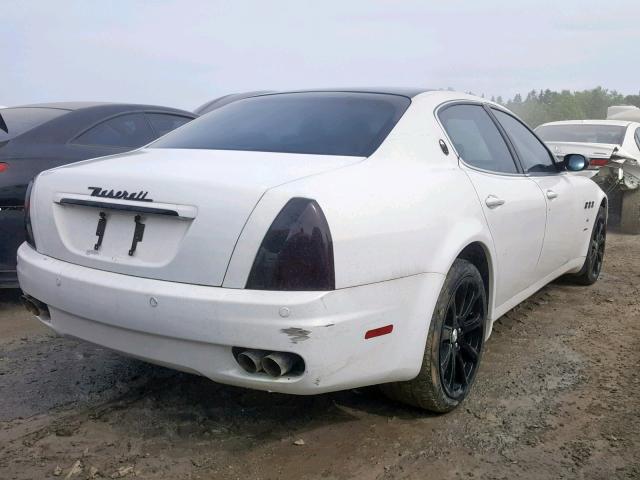 ZAMCE39A360024180 - 2006 MASERATI QUATTROPOR WHITE photo 4