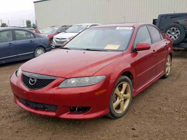 1YVHP81D145N02811 - 2004 MAZDA 6 S RED photo 2