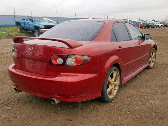 1YVHP81D145N02811 - 2004 MAZDA 6 S RED photo 4