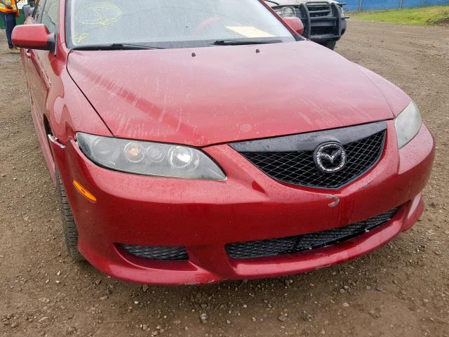 1YVHP81D145N02811 - 2004 MAZDA 6 S RED photo 9