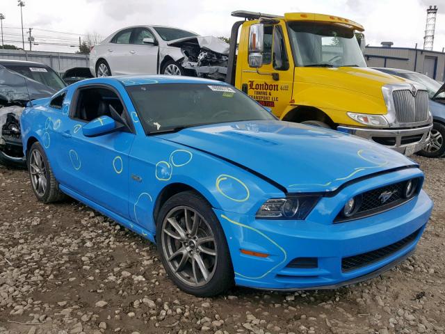 1ZVBP8CF0E5203514 - 2014 FORD MUSTANG GT BLUE photo 1