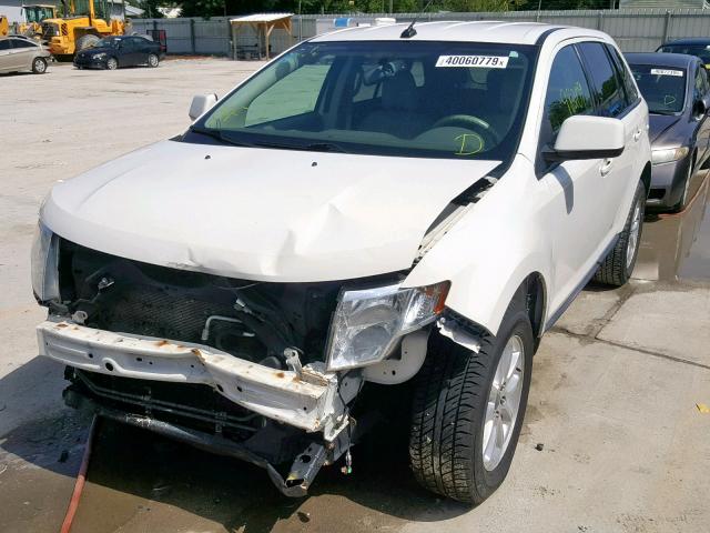 2FMDK3JC3ABB07562 - 2010 FORD EDGE SEL WHITE photo 2