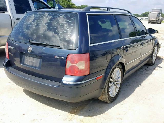 WVWVD63B04E210553 - 2004 VOLKSWAGEN PASSAT GLS BLUE photo 4