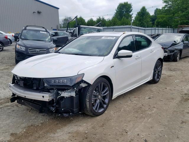 19UUB2F66JA012248 - 2018 ACURA TLX TECH+A WHITE photo 2