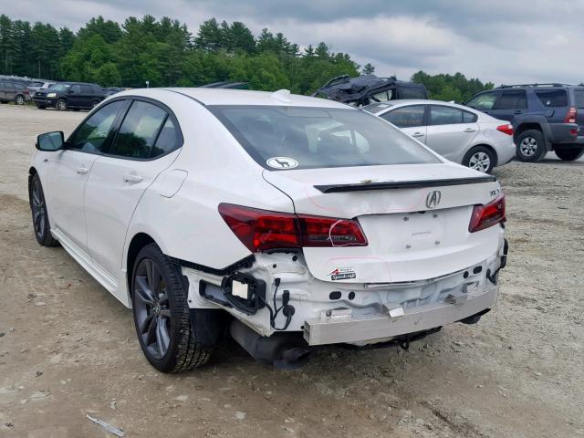 19UUB2F66JA012248 - 2018 ACURA TLX TECH+A WHITE photo 3