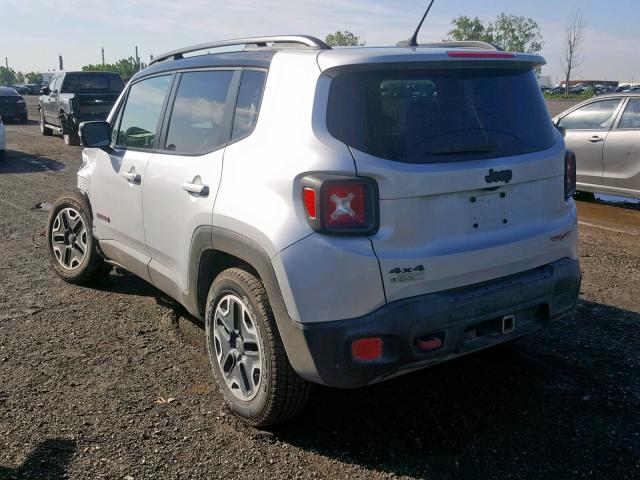 ZACCJBCT6FPB90336 - 2015 JEEP RENEGADE T SILVER photo 3