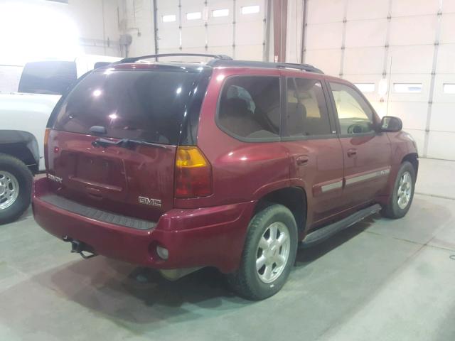 1GKDT13S342234935 - 2004 GMC ENVOY RED photo 4