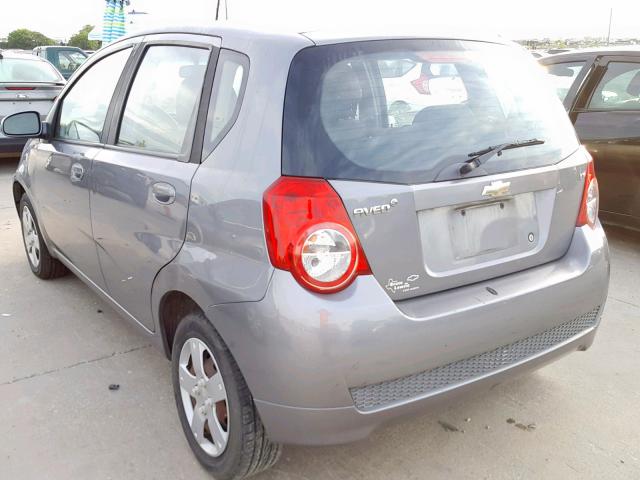 KL1TD6DE3BB241477 - 2011 CHEVROLET AVEO LS GRAY photo 3