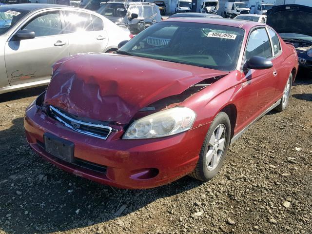 2G1WM15K369333511 - 2006 CHEVROLET MONTE CARL MAROON photo 2