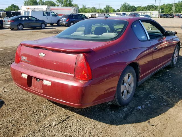 2G1WM15K369333511 - 2006 CHEVROLET MONTE CARL MAROON photo 4