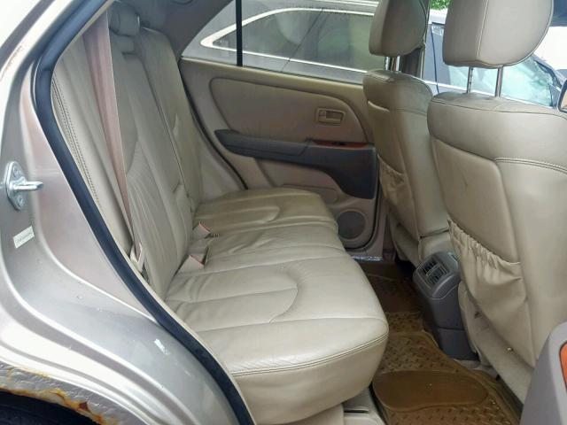 JT6HF10U0X0063594 - 1999 LEXUS RX 300 BEIGE photo 6