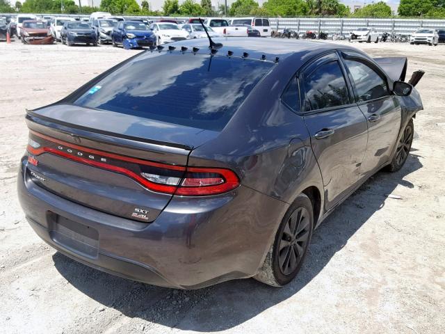 1C3CDFBB8ED904198 - 2014 DODGE DART SXT GRAY photo 4