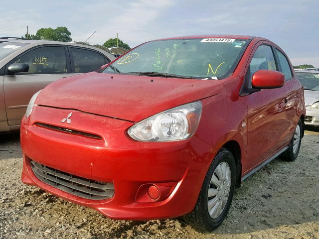 ML32A3HJ8FH043406 - 2015 MITSUBISHI MIRAGE DE RED photo 2