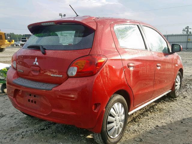 ML32A3HJ8FH043406 - 2015 MITSUBISHI MIRAGE DE RED photo 4