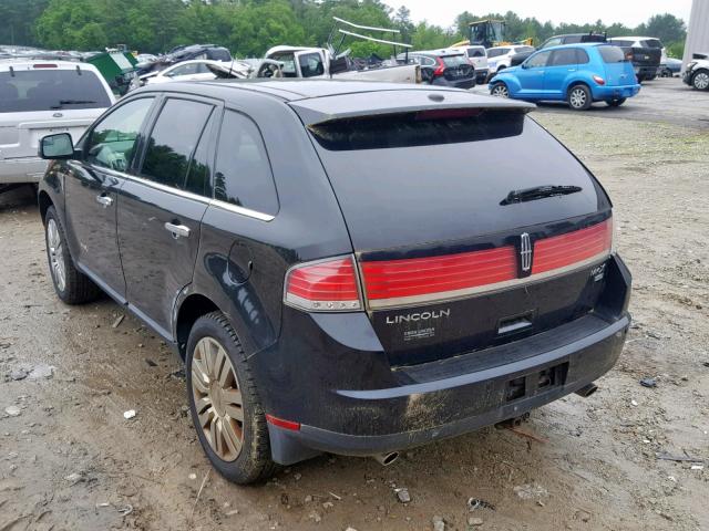 2LMDJ8JC8ABJ07383 - 2010 LINCOLN MKX BLACK photo 3