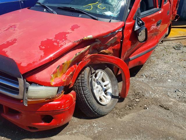 1B7HL38N82S694665 - 2002 DODGE DAKOTA QUA RED photo 2