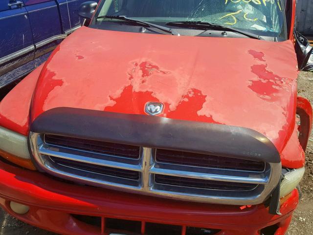 1B7HL38N82S694665 - 2002 DODGE DAKOTA QUA RED photo 7