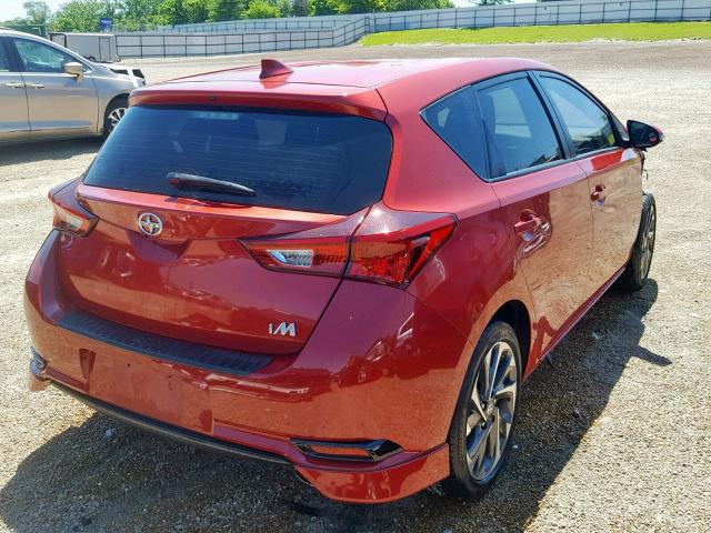 JTNKARJE8GJ506566 - 2016 TOYOTA SCION IM RED photo 4