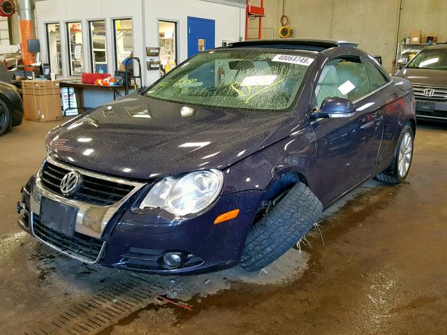 WVWBA71FX7V041508 - 2007 VOLKSWAGEN EOS 2.0T BLUE photo 2