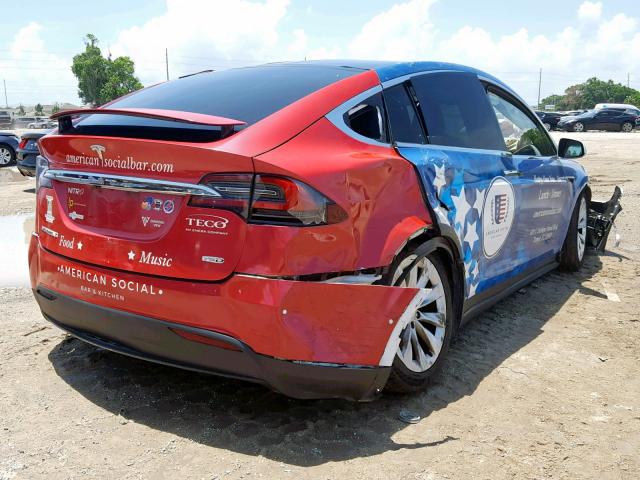 5YJXCAE27HF042975 - 2017 TESLA MODEL X TWO TONE photo 4