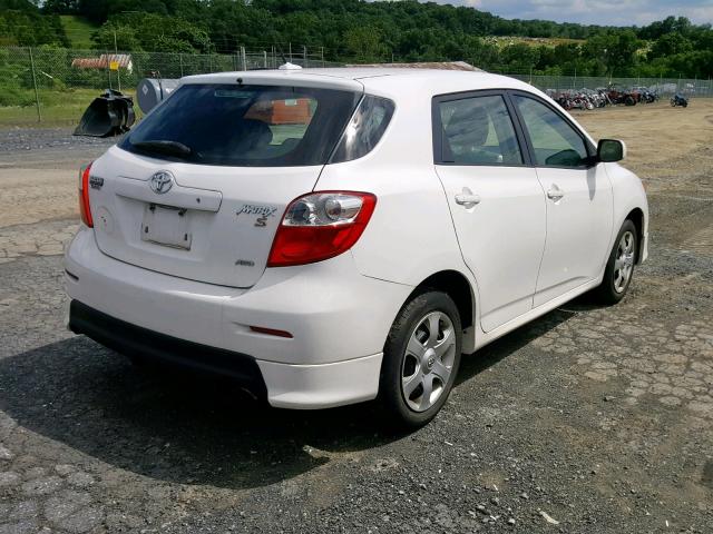 2T1LE4EEXAC012738 - 2010 TOYOTA COROLLA MA WHITE photo 4