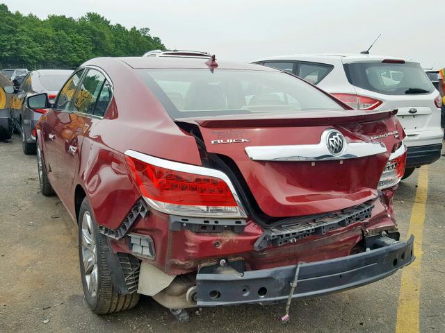 1G4GC5ED0BF202007 - 2011 BUICK LACROSSE C RED photo 3