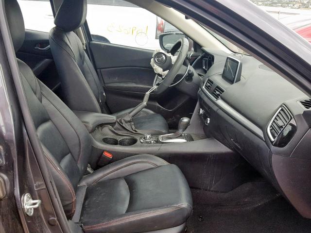 JM1BM1V37E1208125 - 2014 MAZDA 3 TOURING GRAY photo 5