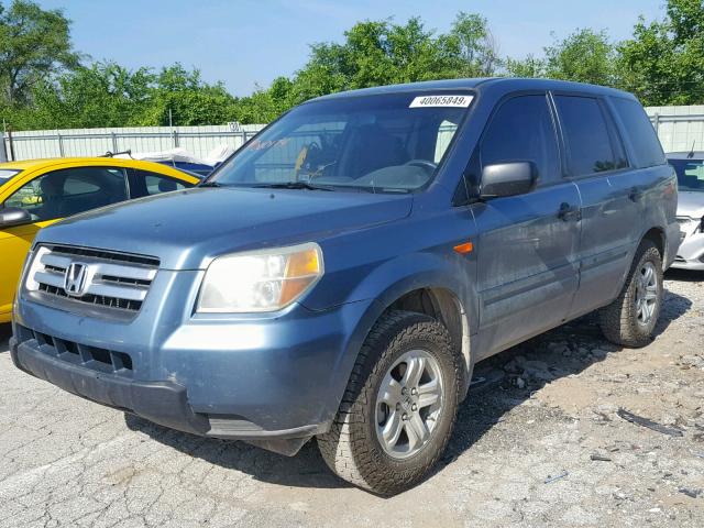 5FNYF28146B020174 - 2006 HONDA PILOT LX GREEN photo 2