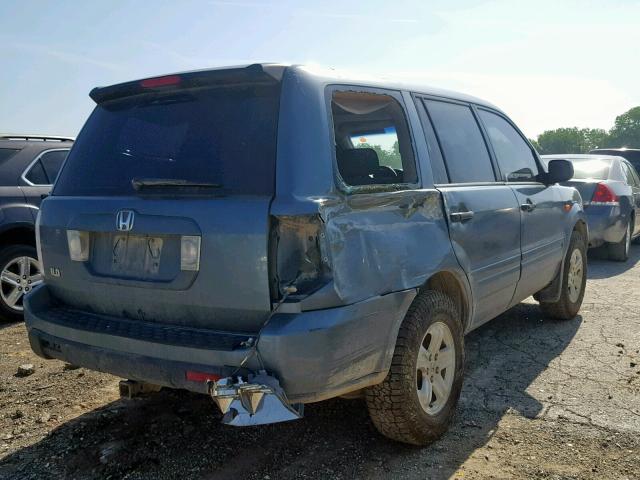 5FNYF28146B020174 - 2006 HONDA PILOT LX GREEN photo 4