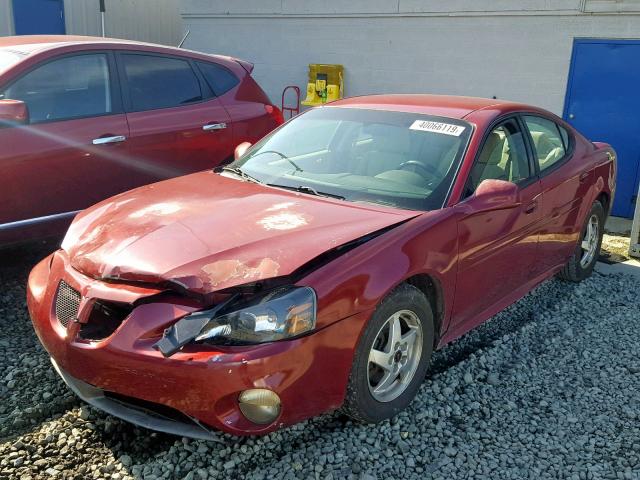 2G2WP522541294687 - 2004 PONTIAC GRAND PRIX RED photo 2