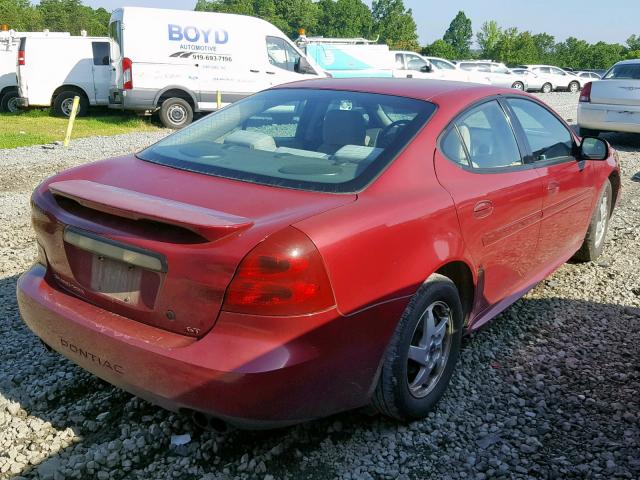 2G2WP522541294687 - 2004 PONTIAC GRAND PRIX RED photo 4