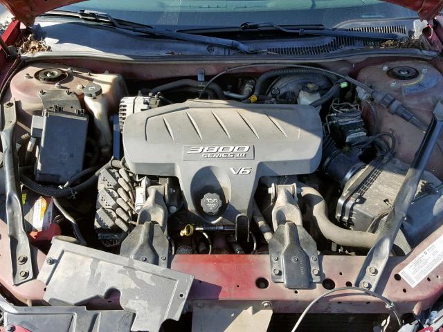 2G2WP522541294687 - 2004 PONTIAC GRAND PRIX RED photo 7