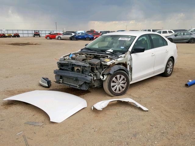 3VW2K7AJ5EM209285 - 2014 VOLKSWAGEN JETTA BASE WHITE photo 2