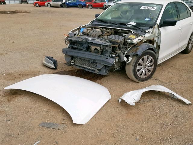 3VW2K7AJ5EM209285 - 2014 VOLKSWAGEN JETTA BASE WHITE photo 9