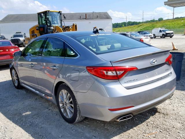 5NPE34AFXFH081978 - 2015 HYUNDAI SONATA SPO SILVER photo 3