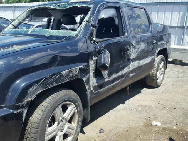 5FPYK1F59DB008375 - 2013 HONDA RIDGELINE BLACK photo 9