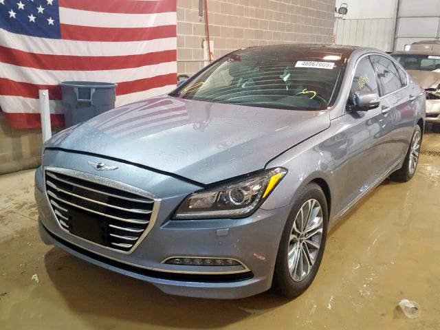 KMHGN4JE0HU171672 - 2017 GENESIS G80 BASE BLUE photo 2