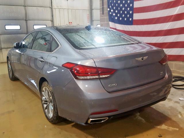 KMHGN4JE0HU171672 - 2017 GENESIS G80 BASE BLUE photo 3