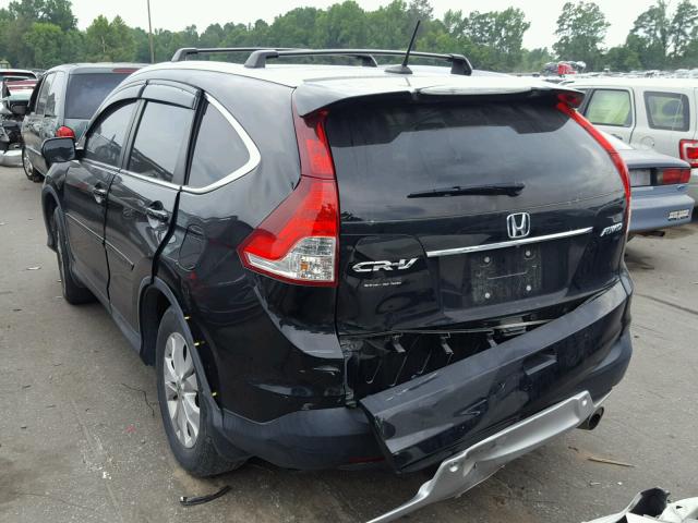 2HKRM4H79EH626466 - 2014 HONDA CR-V EXL BLACK photo 3