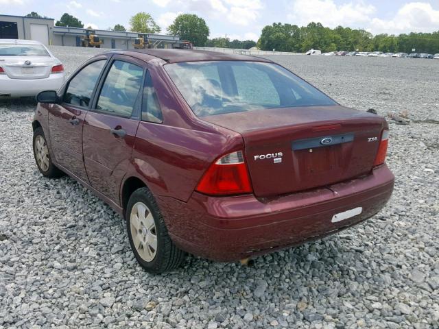 1FAFP34N16W241669 - 2006 FORD FOCUS ZX4 BURGUNDY photo 3