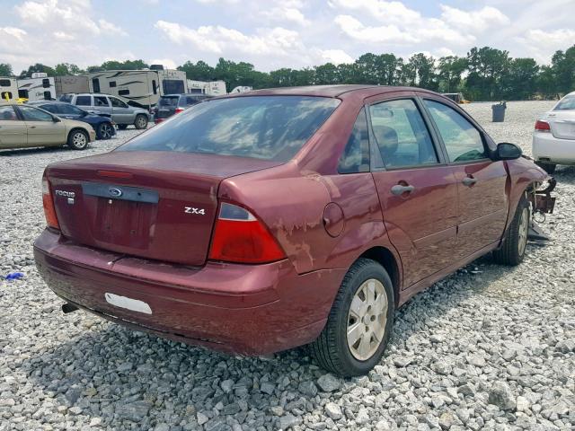 1FAFP34N16W241669 - 2006 FORD FOCUS ZX4 BURGUNDY photo 4