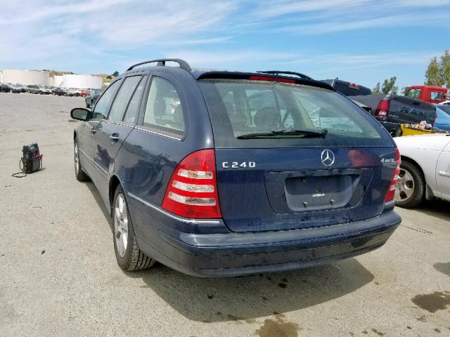 WDBRH81J55F662178 - 2005 MERCEDES-BENZ C 240 SPOR BLUE photo 3