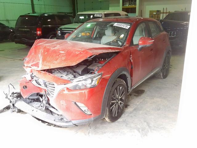 JM1DKFD75H0148002 - 2017 MAZDA CX-3 GRAND RED photo 2