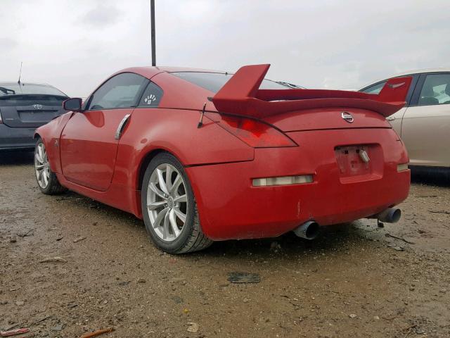 JN1AZ34E03T005903 - 2003 NISSAN 350Z COUPE RED photo 3