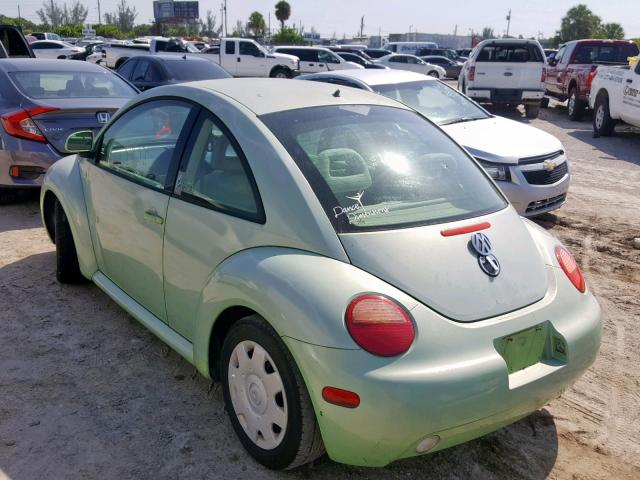 3VWBA21CXXM457252 - 1999 VOLKSWAGEN NEW BEETLE მწვანე ფოტო 3