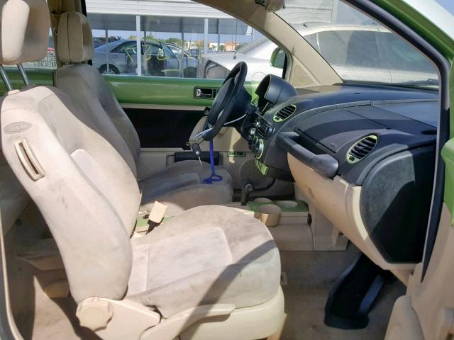 3VWBA21CXXM457252 - 1999 VOLKSWAGEN NEW BEETLE მწვანე ფოტო 5