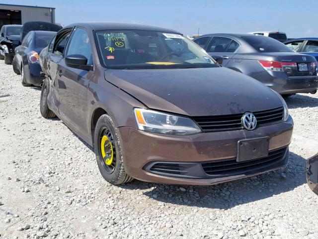 3VW2K7AJ3EM425989 - 2014 VOLKSWAGEN JETTA BASE BROWN photo 1